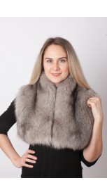 Grey fox fur collar – neck warmer